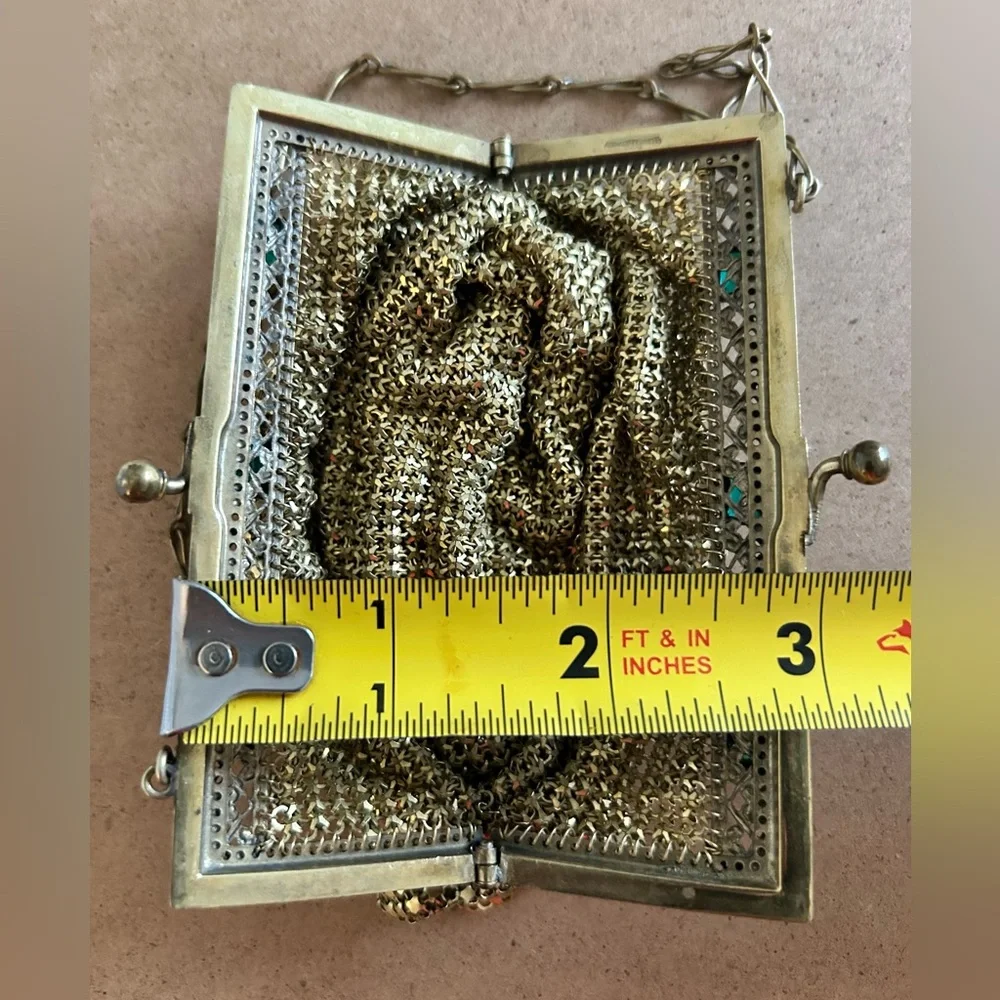 Vintage 1920s Whiting & Davis Metal Mesh Purse - Picture 7 of 14